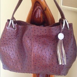 100% Authentic Ostrich Chocolat Furla bag😍